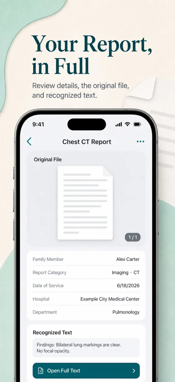 HealthBinder 报告全文与原件