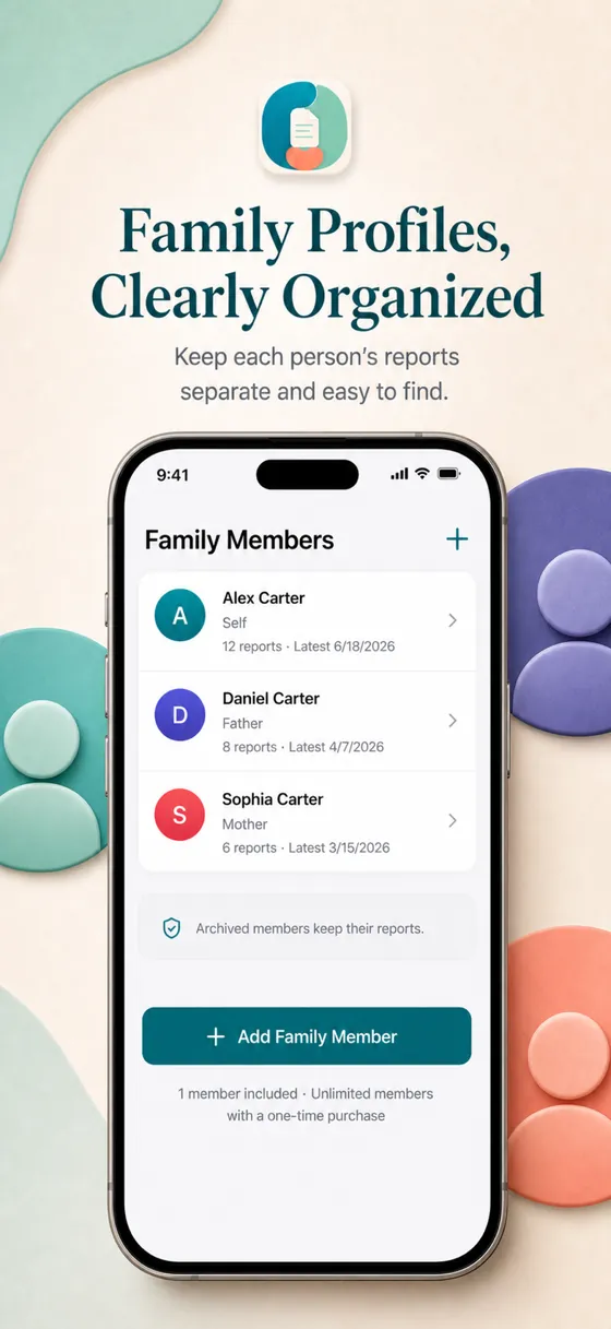 HealthBinder 家庭成员档案